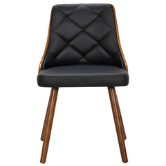Lot de 2 fauteuils Aimles scandinaves bois noisette et noir