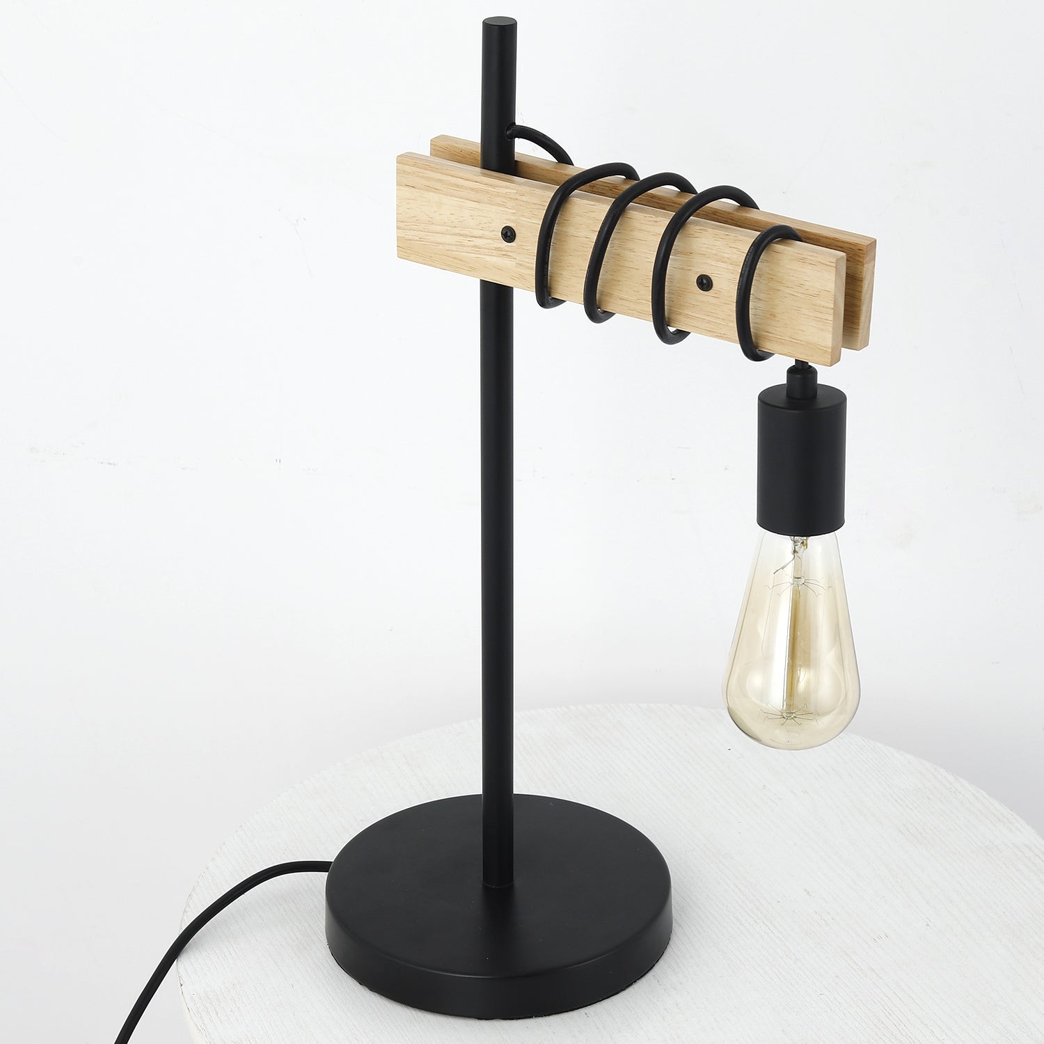 Lampe de table Hyara Noir et Bois