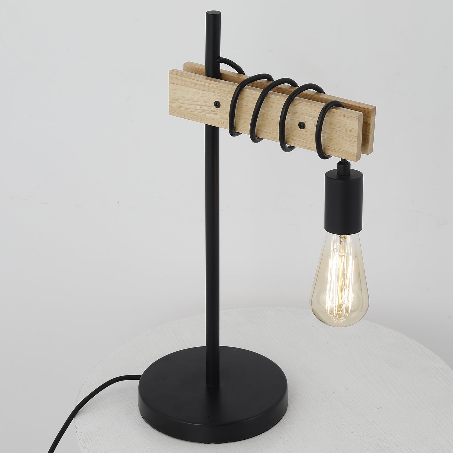 Lampe de table Hyara Noir et Bois