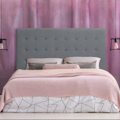 Tête de lit en tissu gris 160 cm