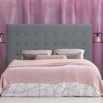 Tête de lit Adelle en tissu gris 180 cm