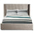 Lit double avec sommier relevable Baccar 140x190cm velours taupe