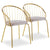 Lot de 2 fauteuils Baban en velours taupe