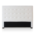 Tête de lit Adelle capitonnée 160cm tissu bouclette crème