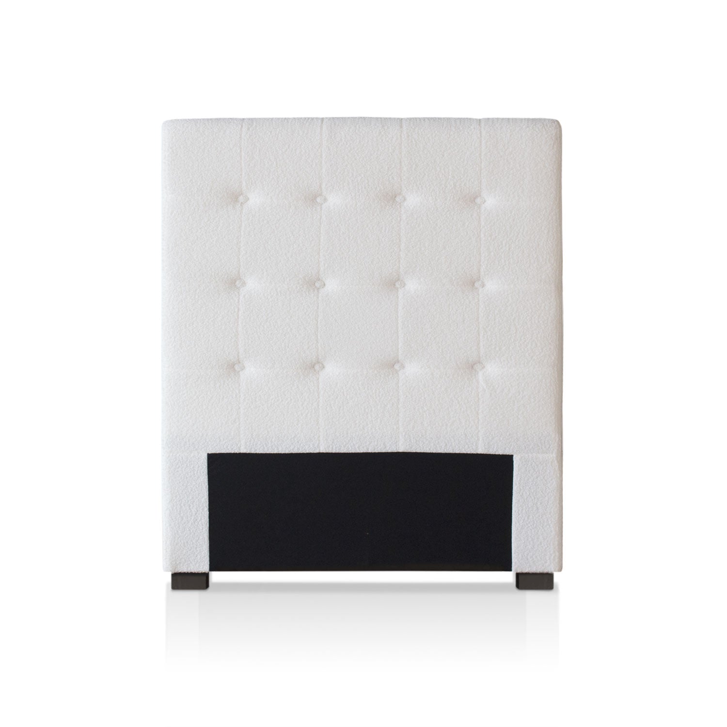 Tête de lit capitonnée Luxor 90cm Tissu bouclette Crème