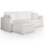 Canapé d'angle convertible en blanc