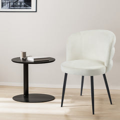 Lot de 2 chaises matelassées Codac velours crème