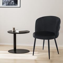 Lot de 2 chaises matelassées Codac en velours noir