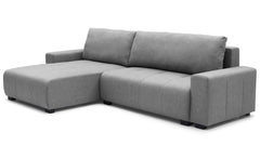 Canapé d'angle convertible Chybel tissu gris
