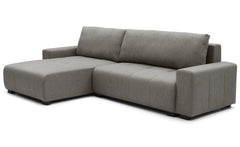 Canapé d'angle convertible Chybel tissu gris taupe