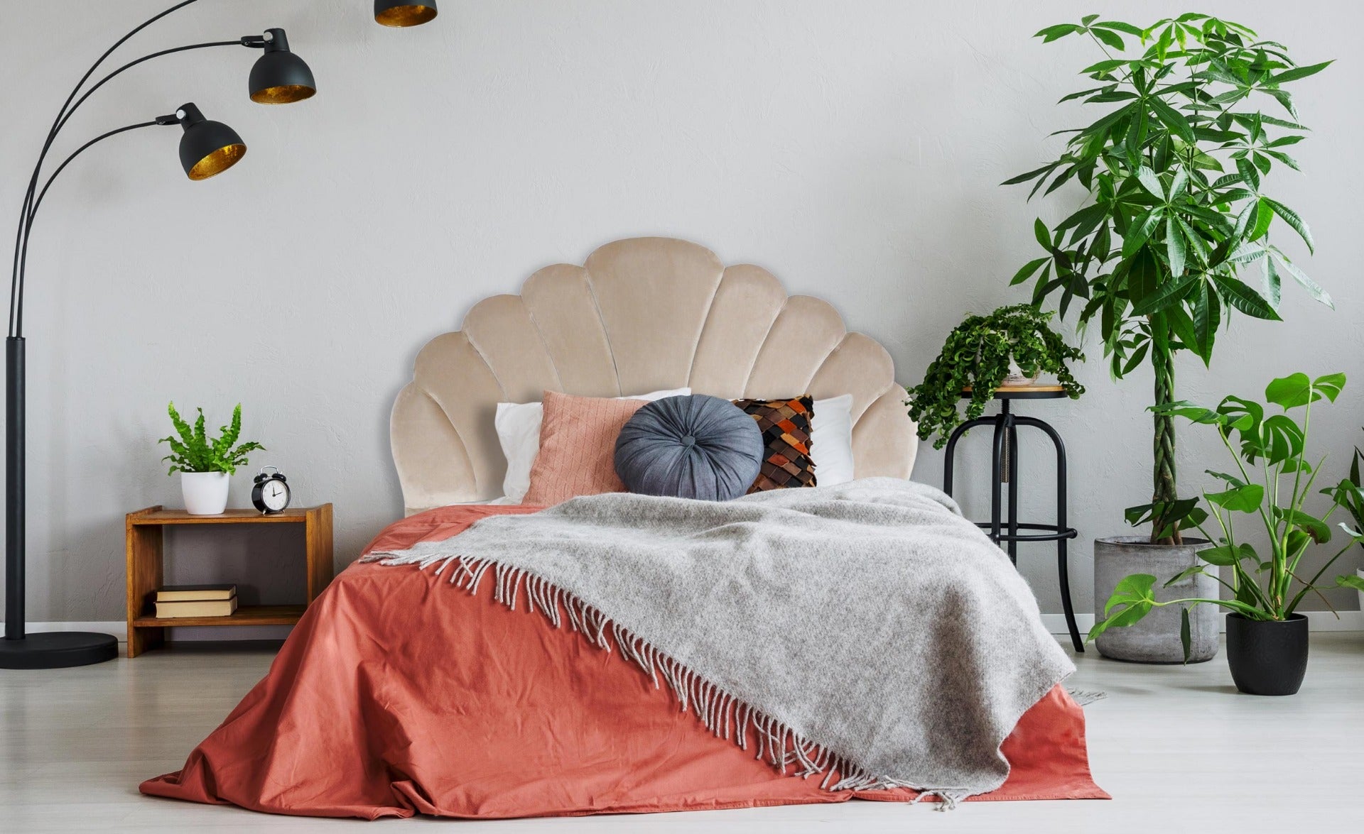 Tête de lit Mermaid 140 cm Velours Taupe