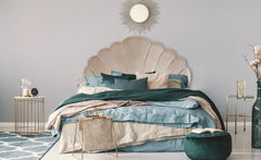 Tête de lit Mermaid 140 cm Velours Taupe