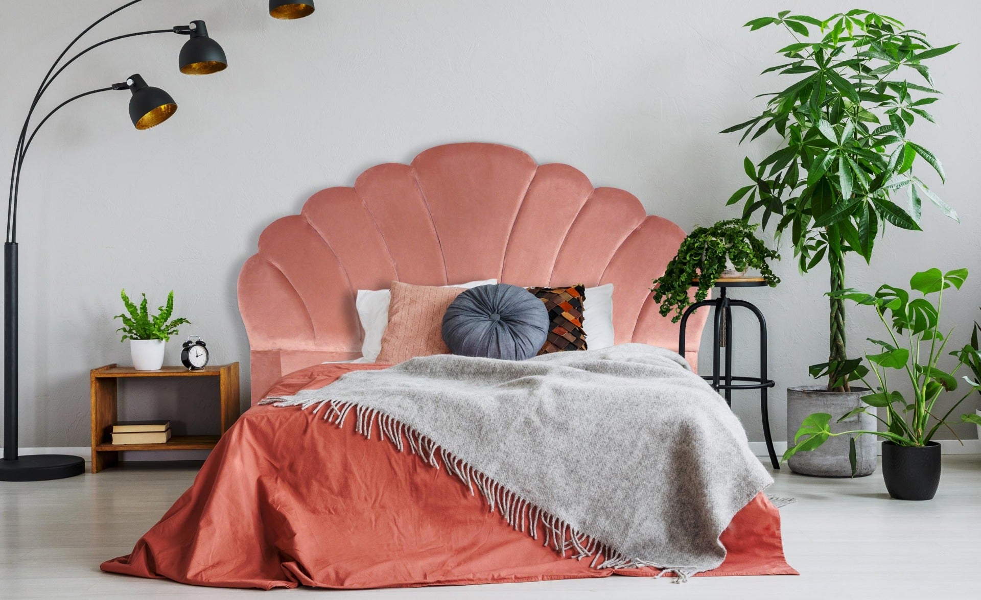 Tête de lit Mermaid 180 cm Velours Rose