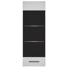 Meuble à étagères avec porte vitrée Biancom L38xH110cm Blanc brillant