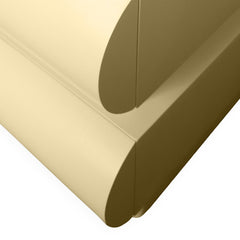 Table de chevet Cluedo avec 2 tiroirs arrondis L45 cm beige