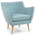 Fauteuil scandinave Molly Tissu Bleu