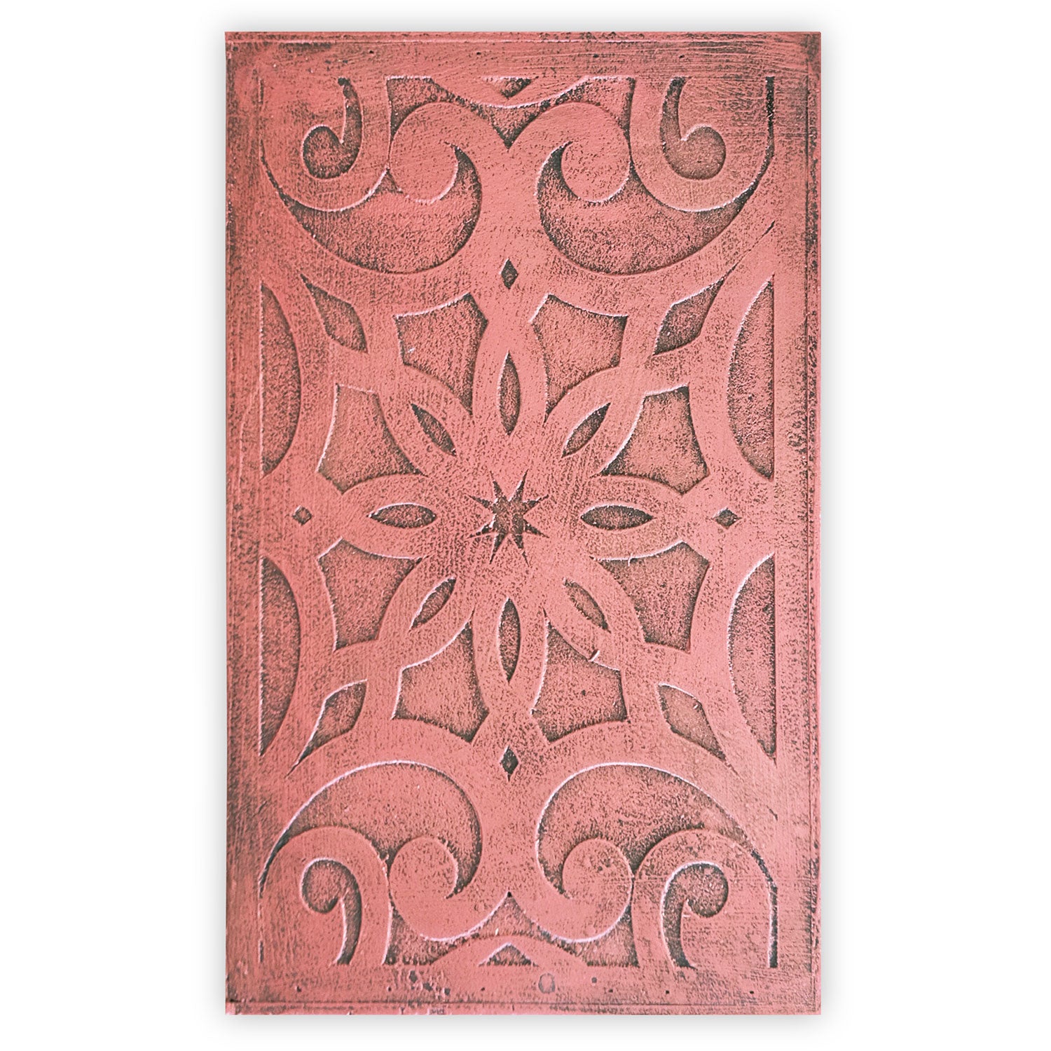 Table de chevet style oriental bois sculpté 1 porte Monbolyto Bois Cuivre