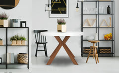 Table ronde extensible Myriade Blanc