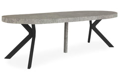 Table extensible ronde Aphista noir effet béton
