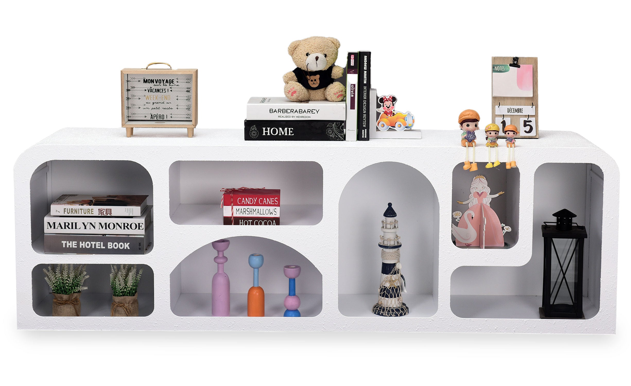 Buffet bas Navalor L160cm design arches style troglodyte Blanc