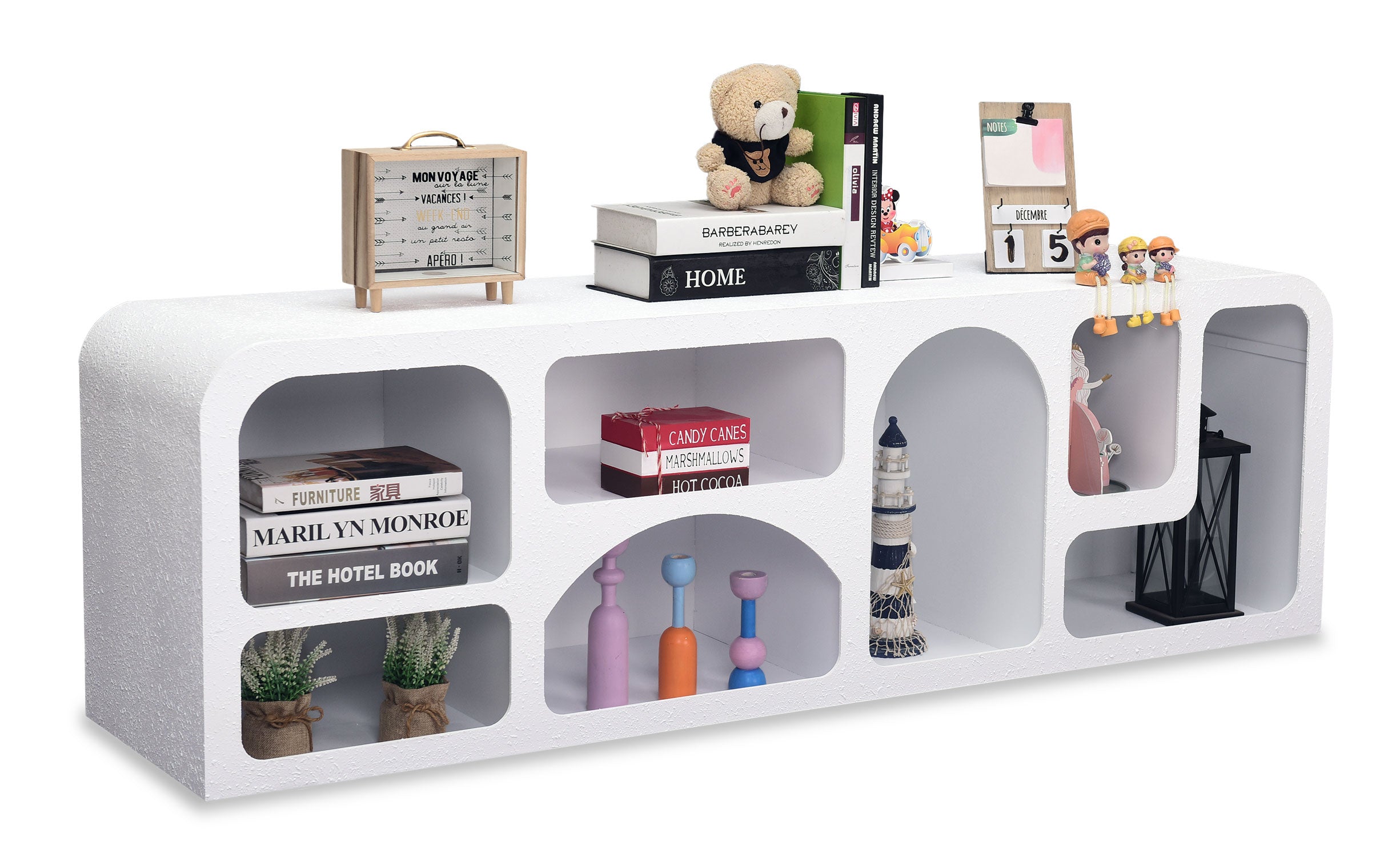 Buffet bas Navalor L160cm design arches style troglodyte Blanc