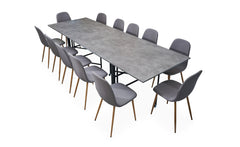 Table console Cesae extensible 300 cm effet béton ciré gris