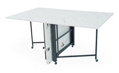 Table console Cesae extensible 300 cm effet marbre blanc