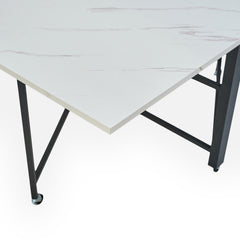 Table console Cesae extensible 300 cm effet marbre blanc