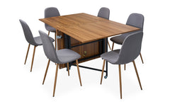 Table console extensible Cesae 300cm en bois noisette