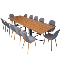 Table console extensible Cesae 300cm en bois noisette