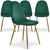 Lot de 4 chaises Atona matelassées velours vert