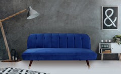 Canapé convertible Olympia Velours Bleu