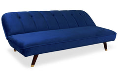 Canapé convertible Olympia Velours Bleu