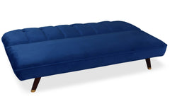Canapé clic-clac Arees convertible velours bleu
