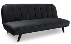 Canapé convertible Olympia Velours Noir