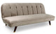 Canapé clic-clac convertible en velours taupe