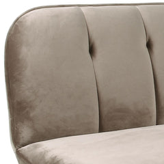 Canapé clic-clac convertible en velours taupe