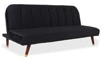 Canapé clic-clac convertible en velours noir