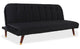 Canapé clic-clac convertible en velours noir