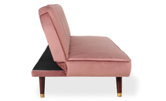 Canapé convertible clic-clac Olympia Velours Rose