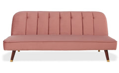 Canapé convertible clic-clac Olympia Velours Rose