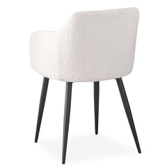 Lot de 2 chaises Paoline Tissu Bouclette Crème