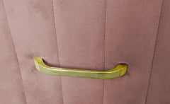 Coiffeuse 1 tiroir Awzel velours rose