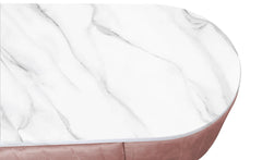 Coiffeuse 1 tiroir Awzel velours rose