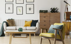 Buffet Haut 5 Tiroirs Et 1 Porte Battante Panara Bois Chêne Clair