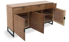 Buffet 3 portes Et 3 Tiroirs Panara Bois Chêne Clair