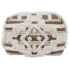Pouf Perou Tissu Marron