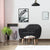 Fauteuil Aliph scandinave en tissu noir