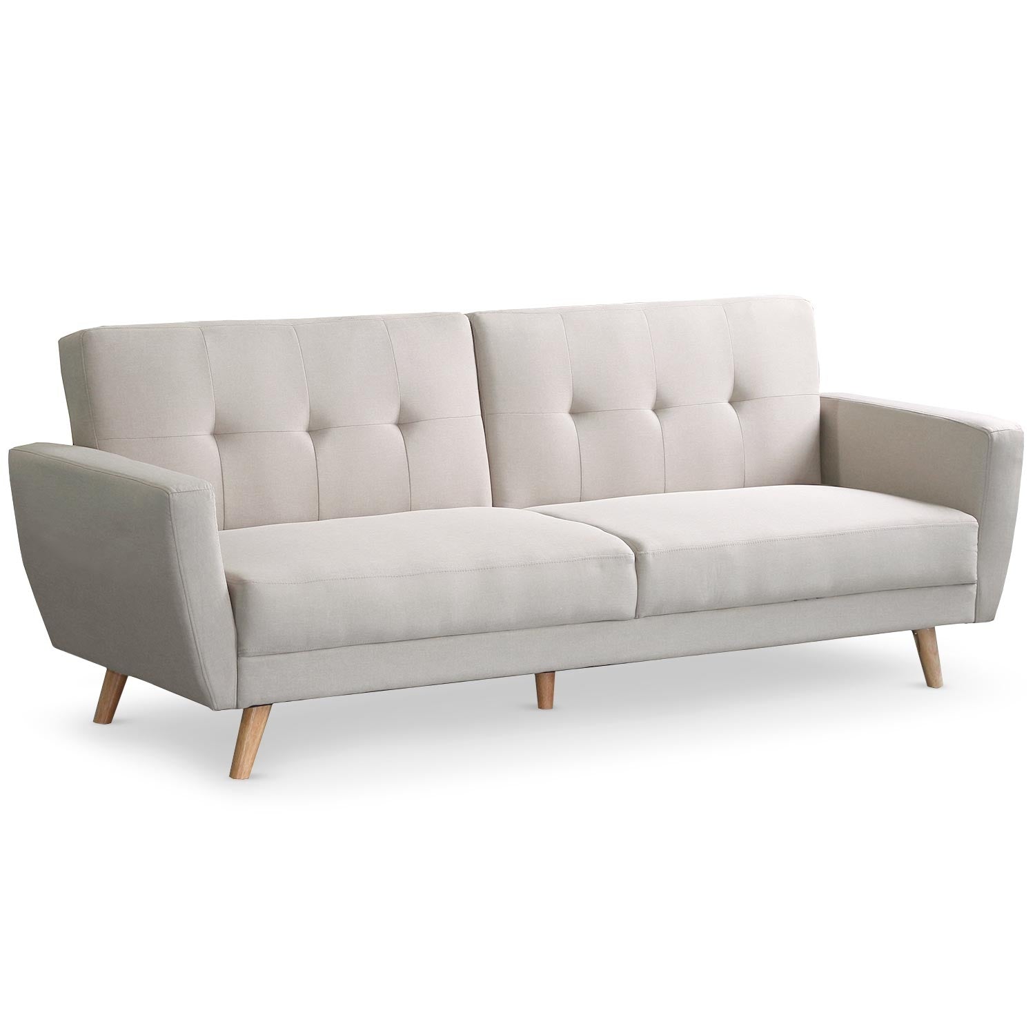 Canapé convertible scandinave Refresha Tissu Beige