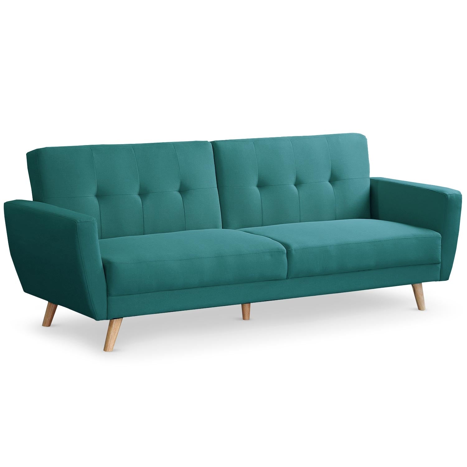 Canapé convertible scandinave Refresha Tissu Bleu vert
